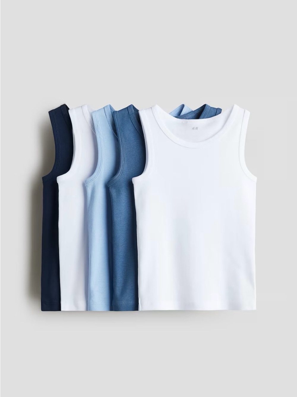 H&M Boy toddler's Tank Top Set - White & Blue Mix- size 3/4t